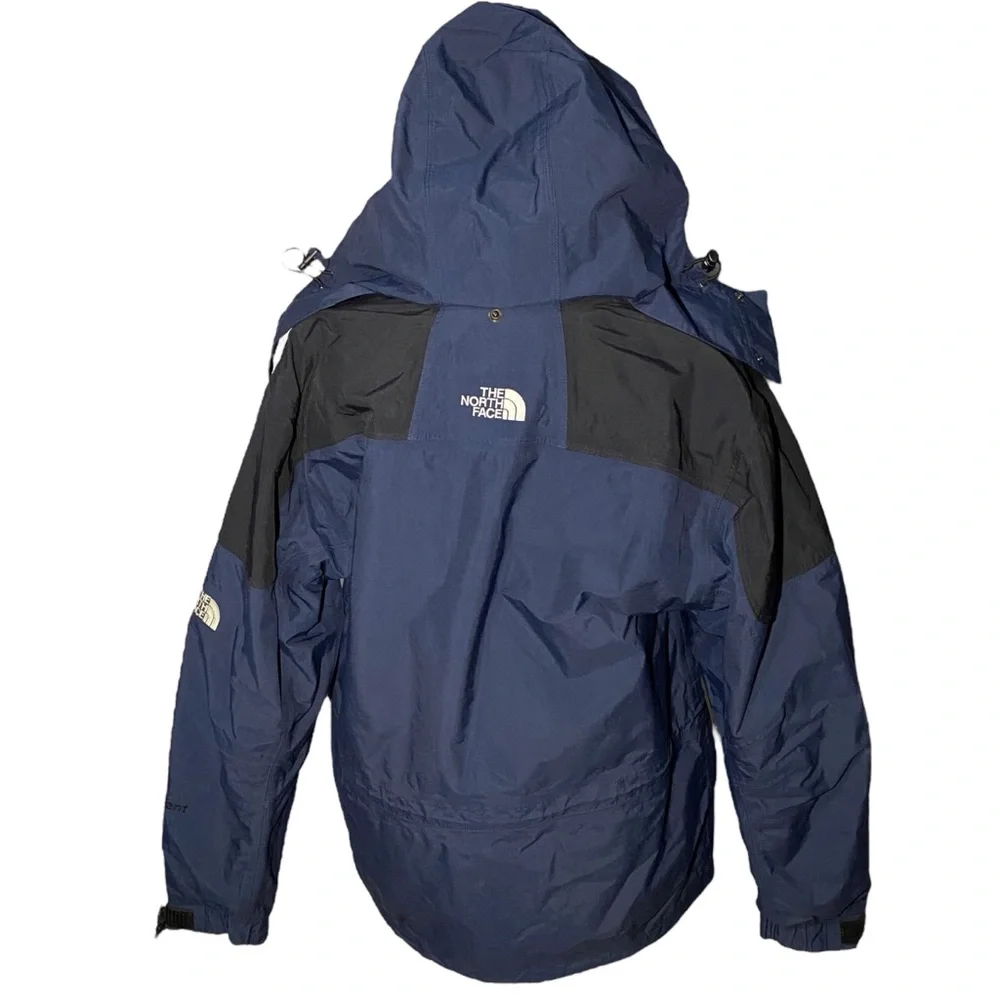 VINTAGE The North Face Men's XS Hyvent 3 In 1 Waterproof Jacket Retro Blue Black
